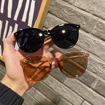 Sun glasses female big frame star same Net red Korean version of ins glasses female round face thin tide sunglasses female male tremble