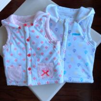Left inside and outside cotton female baby baby cotton cotton winter vest jacket hooded can take off top 19 8 30