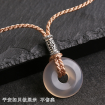 Tong You Pavilion Peaceful Lanyard Silver Ring Pendant Lanyard Hand-woven Huai Guo Adjustable Luo Han Eye