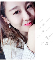 Who wears who looks good ~ minimalist Pearl dual earrings 925 sterling silver short after hanging small earrings round earrings