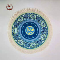 Dunhuang Round Mouse Pad Thickening Mogao Grottoes Mural Algae Well Tourism Memorial Gift Suede Cup Mat Natural Rubber