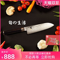 Japanese Beiyin original ten-day knife Damascus chef special meat cleaver stainless steel kitchen Sande knife Western kitchen knife