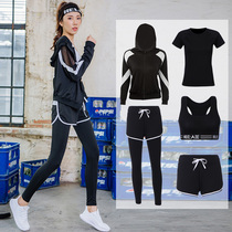 Yoga clothes sports suit womens autumn and winter style running big code tennis red fitness room display slim speed dry morning running fat mm loose