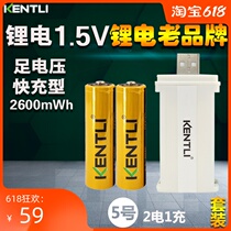 No 5 rechargeable battery Lithium KENTLI Ginteli rechargeable set AA2 section toy handle microphone door lock universal