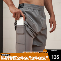 ZONEiD autumn new outdoor sports basketball shorts mens running fitness training fake two-piece 2-in-1 basketball pants