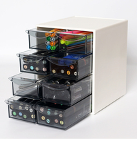Japan Machiog Plastic Tabletop Storage Box Office Stationery Drawer 3-layer containing case Jane about multilayer