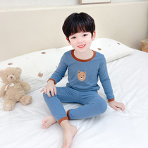 Boy autumn sweater Developer autumn winter boy pajamas children warm baby underwear set cotton sweater