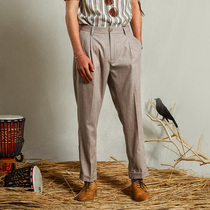 SOARIN original design straight cylinder 90% pants male Inlenty wind retro yuppie casual workout small-footed suit pants