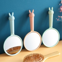 Home Home Makeup Desktop Mirror Desk Style Female Trumpet Home Single-sided Dresser Student Dorm Room bedroom Handheld in a mirror