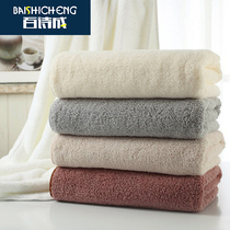 Five-star hotel bath towel household mens and womens pure cotton adult absorbent cotton large oversized quick-drying is not easy to lose hair