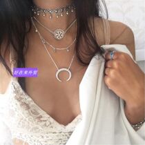 Fashion Jewelry Exaggerated Multi-layer Clavicle Necklace
