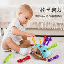 Parquet of small hedgehog toys Puzzle Early Teaching Fine Action Training 1-1 3 year old male girl child hand-eye coordination