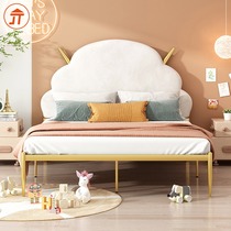 Modern simple environmental protection Nordic ins Net red bed light luxury Princess iron bed gold double bed simple 1 8 meters bed