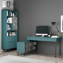 Light Extravagant Computer Desk Nordic Small Family Corner Bookcase Desk Bookshelf Integrated Brief Student Writing Desk Desk