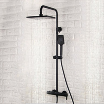 Full Copper Shower Shower Sprinkle With Tap Hot And Cold Matt Black Hotel Guesthouse Ming Bathroom Bath Shower Nozzle Suit