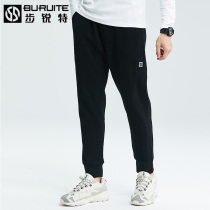 Sports pants mens 2021 autumn and winter breathable warm bunches feet pants casual knitted outdoor quick-drying fitness pants