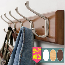 Hanger Wall bedroom wall hanging coat hook Wall porch hook clothes adhesive hook door perforated solid wood hanging hook