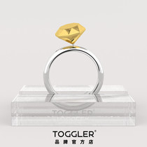 TOGGLER fashion jewelry original design new fashion personality multi-color shaking diamond ring ins tide