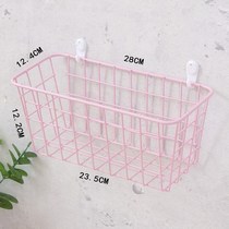 Kitchen Containing Hanging Basket Iron Art Bathroom Wall-mounted Containing Basket basket Desktop storage hamper Perforated Shelf