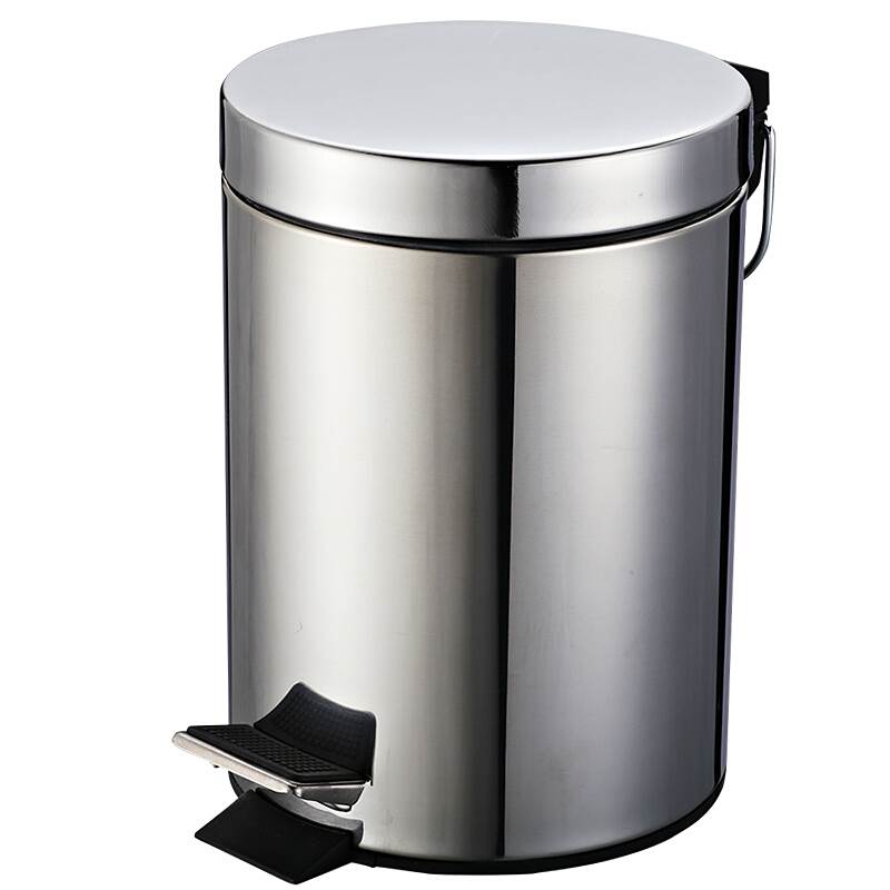 Accor trash can Household stainless steel foot clamshell sanitary bucket classification trash can 8L