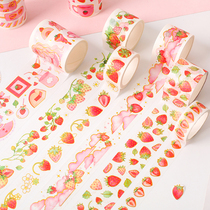Early foam strawberry party and paper tape exquisite special-shaped bronzing craft butterfly dessert cup lipstick decorative stickers