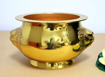 Buddha stand incense stove Buddha front for stove Buddhist supplies Line incense stove Incense Stove 8 Inch Double Lion Head Pure Bronze Incense Stove