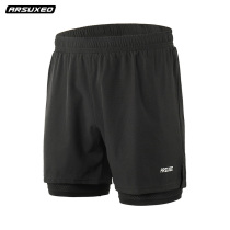 Sports shorts mens summer quick-drying running pants double breathable lining fitness training pants Marathon shorts thin