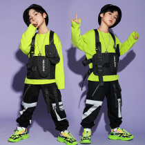 Children Street Dance Suit Men And Women Personality Hip Hop Kids Hiphop Rack Subdrum Performance Costumes Show Costumes Autumn Tide