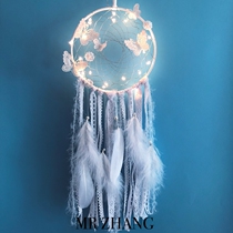 MR ZHANG original dream catcher lamp birthday girl indian feather pendant literary gift retro ins style