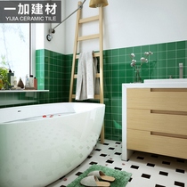 Factory direct dark green bread 100X200 subway brick 75x150 post green restaurant kitchen and bathroom wall brick