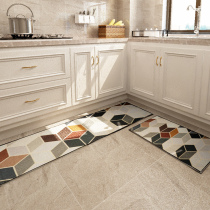 Long strip kitchen floor mat non-slip anti-oil and dirt-resistant household erasable disposable net red ins kitchen carpet can be cut