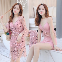 Swimsuit Women 2021 New Bikini Sexy Little Fresh Steel Tobots Big Breasts European And European Wind Cute Three Suits
