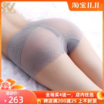 High-waisted underwear women lace belly cotton antibacterial breathable non-trace sexy shaping hip breifs
