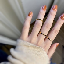 Heavy work not easy to fall color INS European and American gold index finger ring ringtail ring tail ring female Korean minimalist temperament 100 lap lap