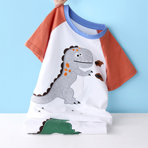 Baby T-Shirt Boy Summer Clothing Short Sleeves 2022 New Summer Children Clothes Boy Clothes Tide Clothing Nets Red Coolness