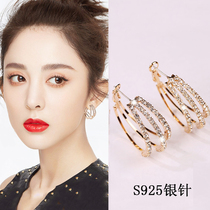 2021 new fashion wild round ring ring ring female quality light luxury Advanced Ear buckle ear ring ear ring 20 tide