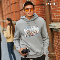 Mr Bu pure cotton long sleeve sweatshirt man 2021 autumn and winter new loose big code youth ins tide blouses KT01521