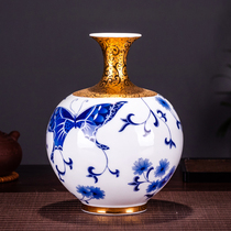 Master 999 True gold pure hand painted with gold craftsmanship 1st person Xiao Jianghui things Ruyi vase pendulum piece