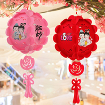 Tanabata Valentines Day Decoration Lantern Hanging Shopping Mall Shop Scene Layout Supermarket Jewelry Store Decoration Ornaments