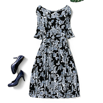 Long dress short sleeve dress summer European and American womens print foreign trade Womens socialite style dress