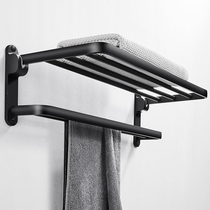 Youqin Nordic bathroom wall-mounted towel rack-free triangular adhesive hook rack bath towel toilet storage