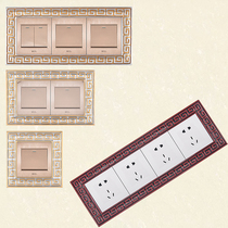 Switch stickers wall stickers 3d three-dimensional no stickers Chinese switch stickers socket decorative protective cover home wall stickers 118