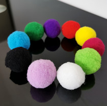 Kitty interactive toy polyester elastic hair folkball eco-friendly not noisy kitty toy ball 3CM