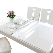 PVC soft desktop glass tablecloth transparent table mat plastic tablecloth waterproof coffee table mat Crystal pad thick rubber leather