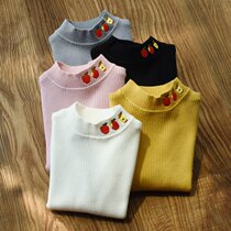 Girl sweaters children sweaters undershirt female large boy-knitted sweatshirt baby foreign air autumn winter clothing blouses 2021 new childrens clothes