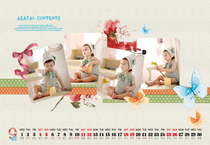 011-2021 Baby children cartoon personality diy photo calendar desk calendar growth commemorative book template customization