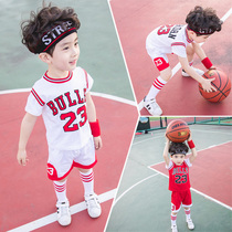 Boys summer clothing suit 2022 new 23 Number of jerseys 2-year-old baby handsome boys basketball clothes baby boy load wave