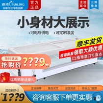 Ear Ling WG4-219DS Refrigerated Display Case Horizontal Ice Cabinet Commercial Barbecue String Preservation Glass Door Fridge Freezer