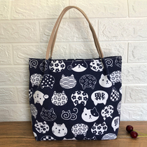 Japanese lunch box bag lunch bag lunch bag portable canvas bag cute with rice bag student lunch box tote bag