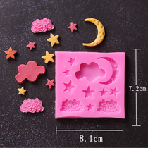 Cartoon Moon Stars Clouds silicone molds Turned Sugar Cake Mold Clay Molds Drip Mold Chocolate molds